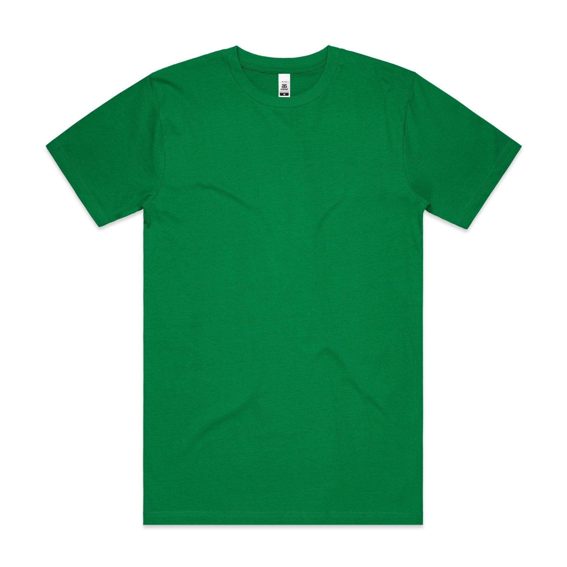 As Colour Men's block T shirt 5050 (No print no sale) Casual Wear As Colour KELLY GREEN SML 